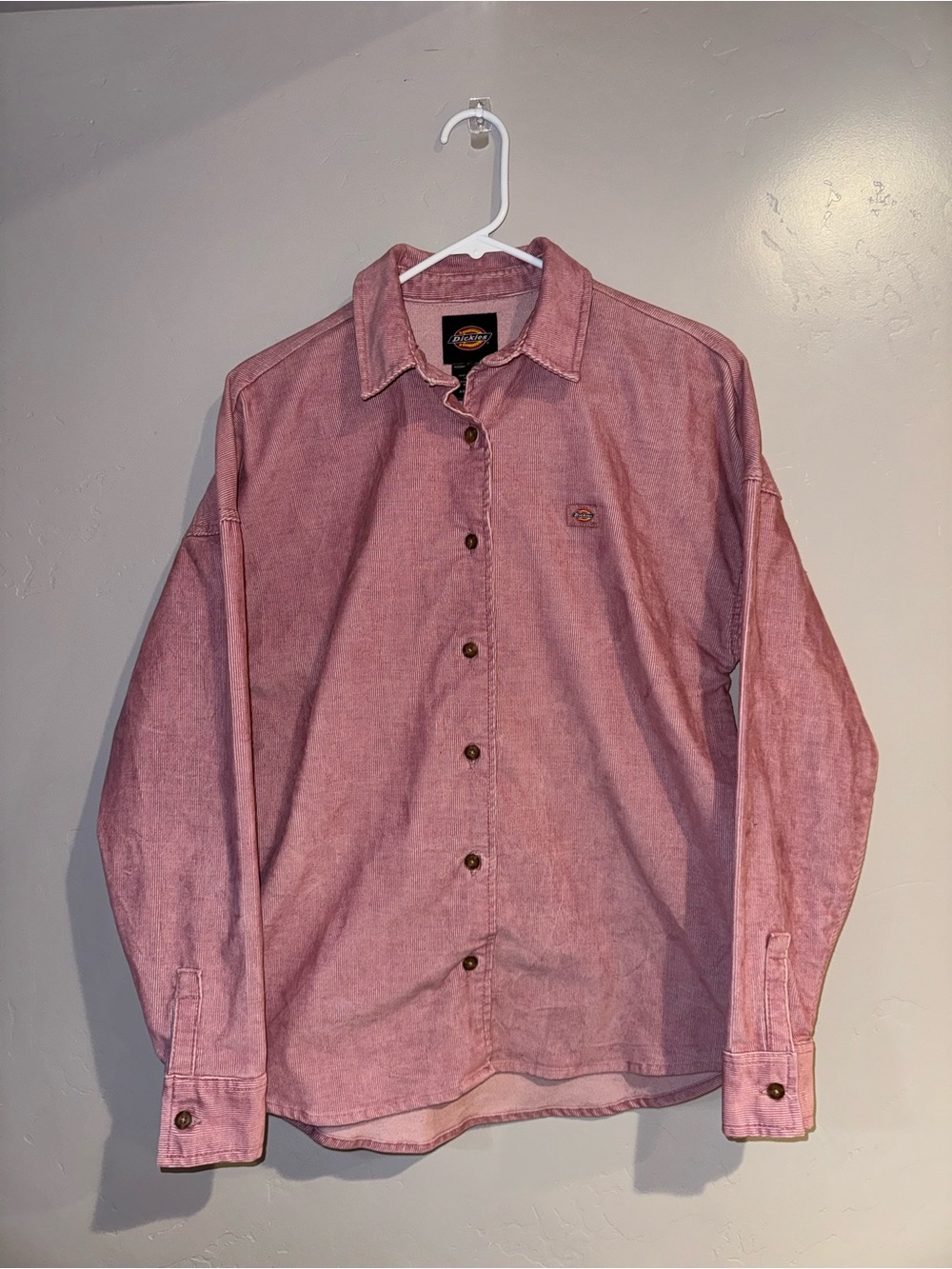 Dickies Pink Corduroy Button-Up
